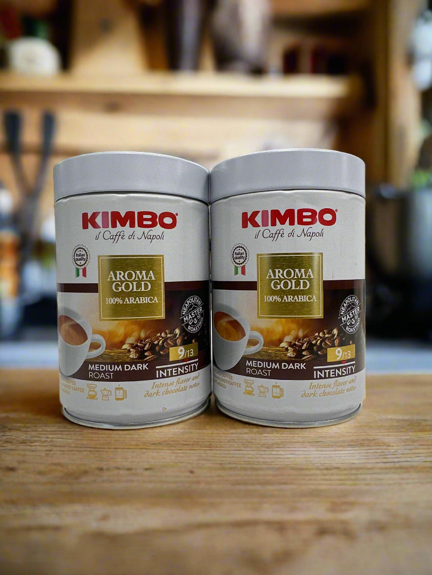 Kimbo Coffee Grounds “Aroma Gold” 8.8oz 2pk