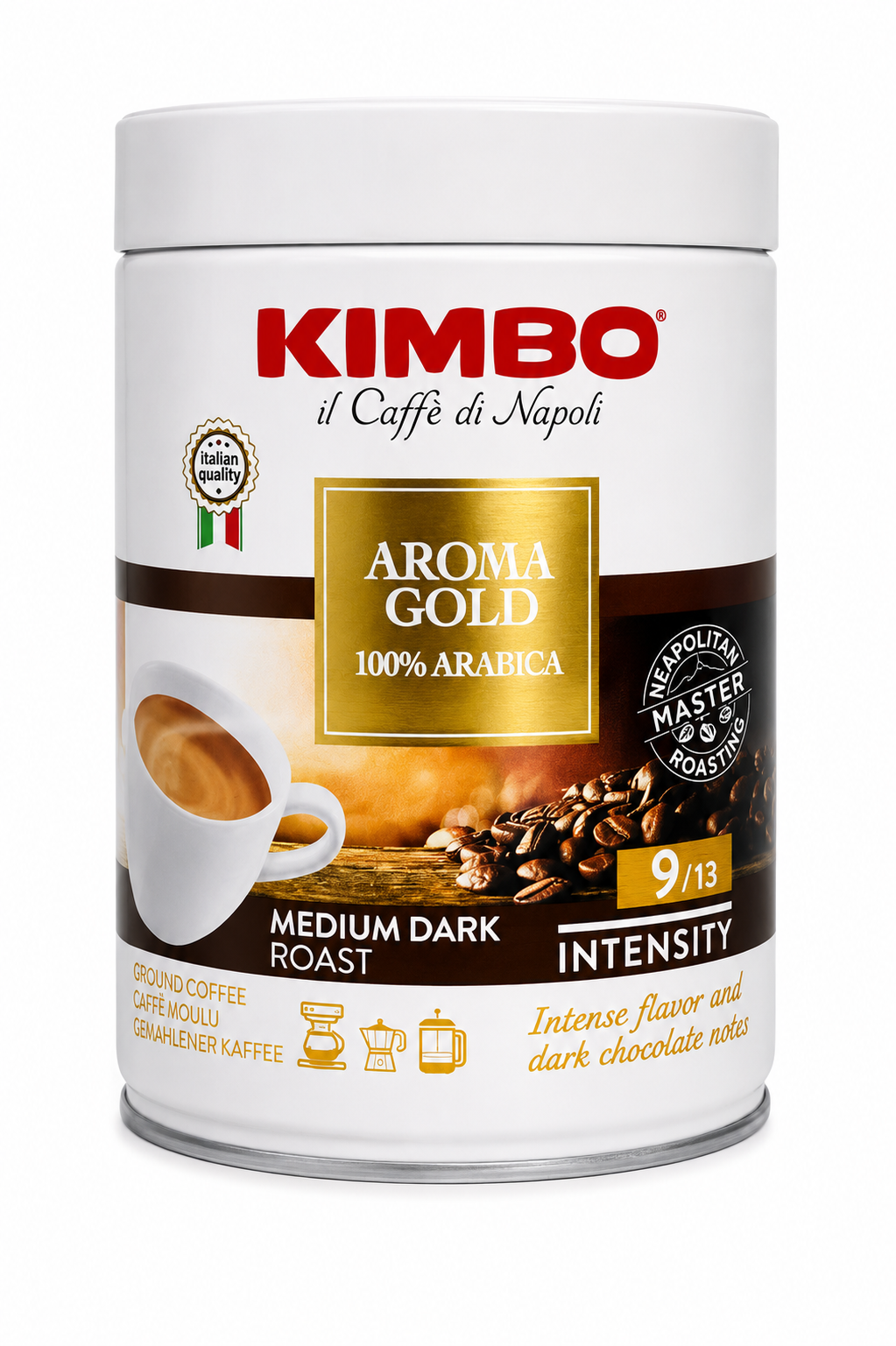Kimbo Coffee Grounds “Aroma Gold” 8.8oz