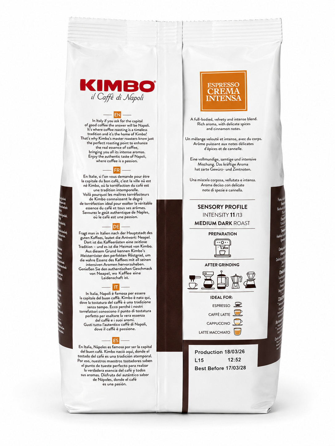 Kimbo “Crema Gusto” Coffee Beans 2.2lb