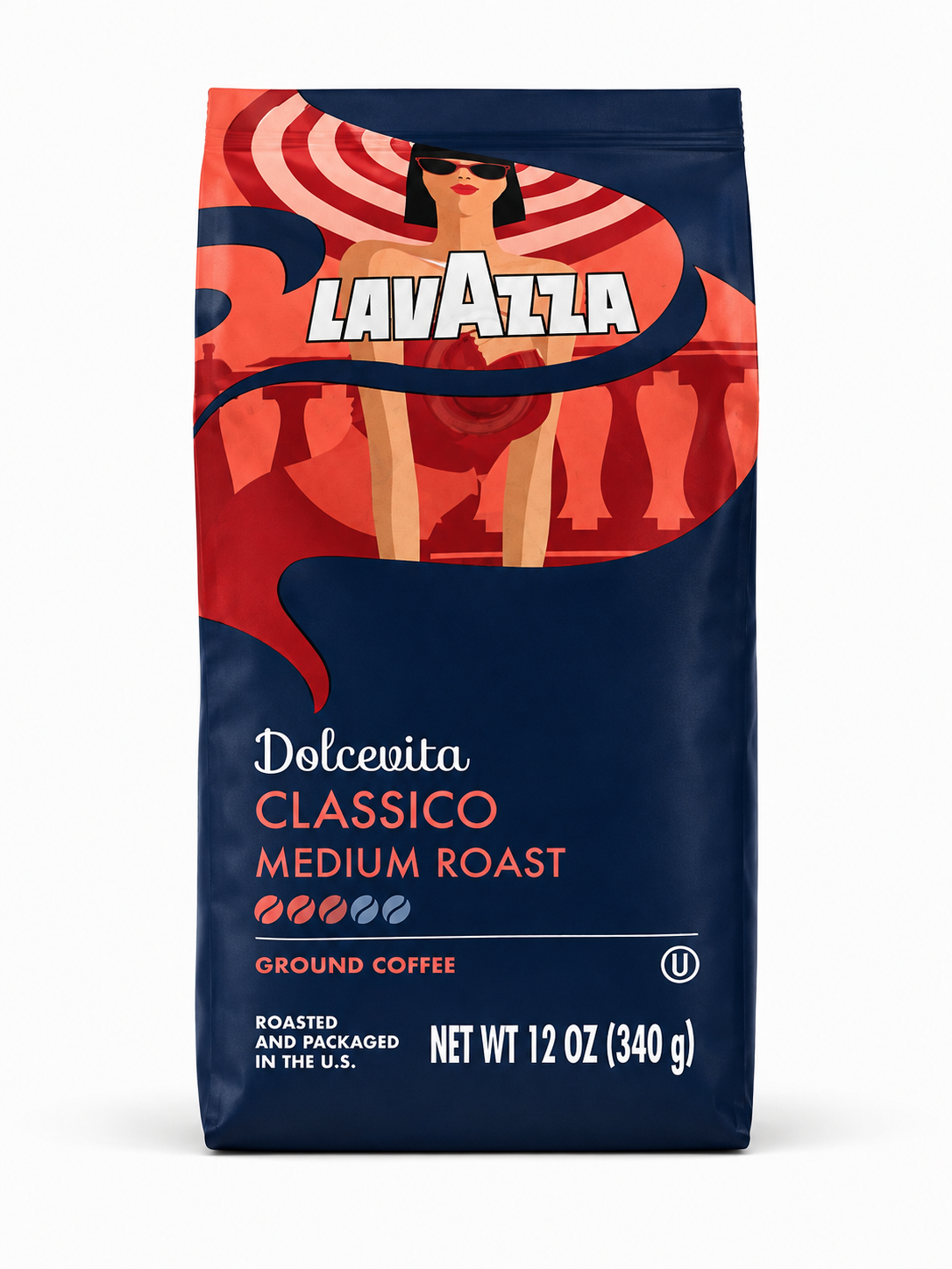 Lavazza Dolcevita Classico Medium Roast Ground Coffee – 12 oz
