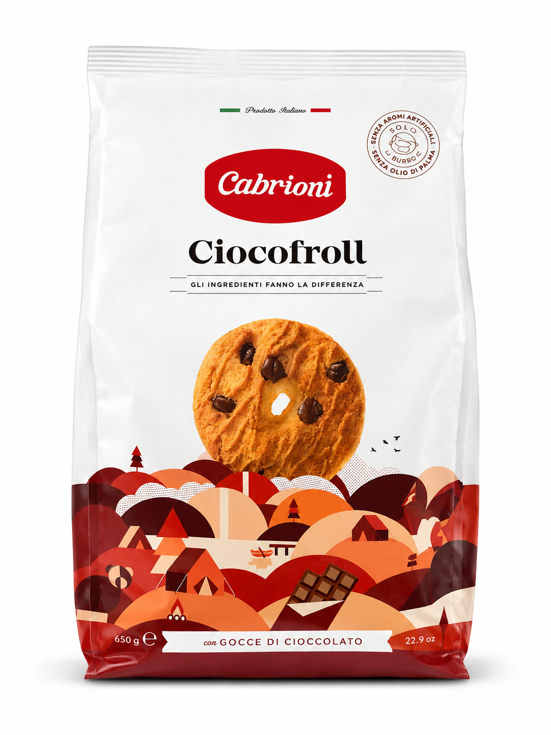 Cabrioni Ciocofroll Chocolate Chip Cookies – 22.9 oz (650 g)