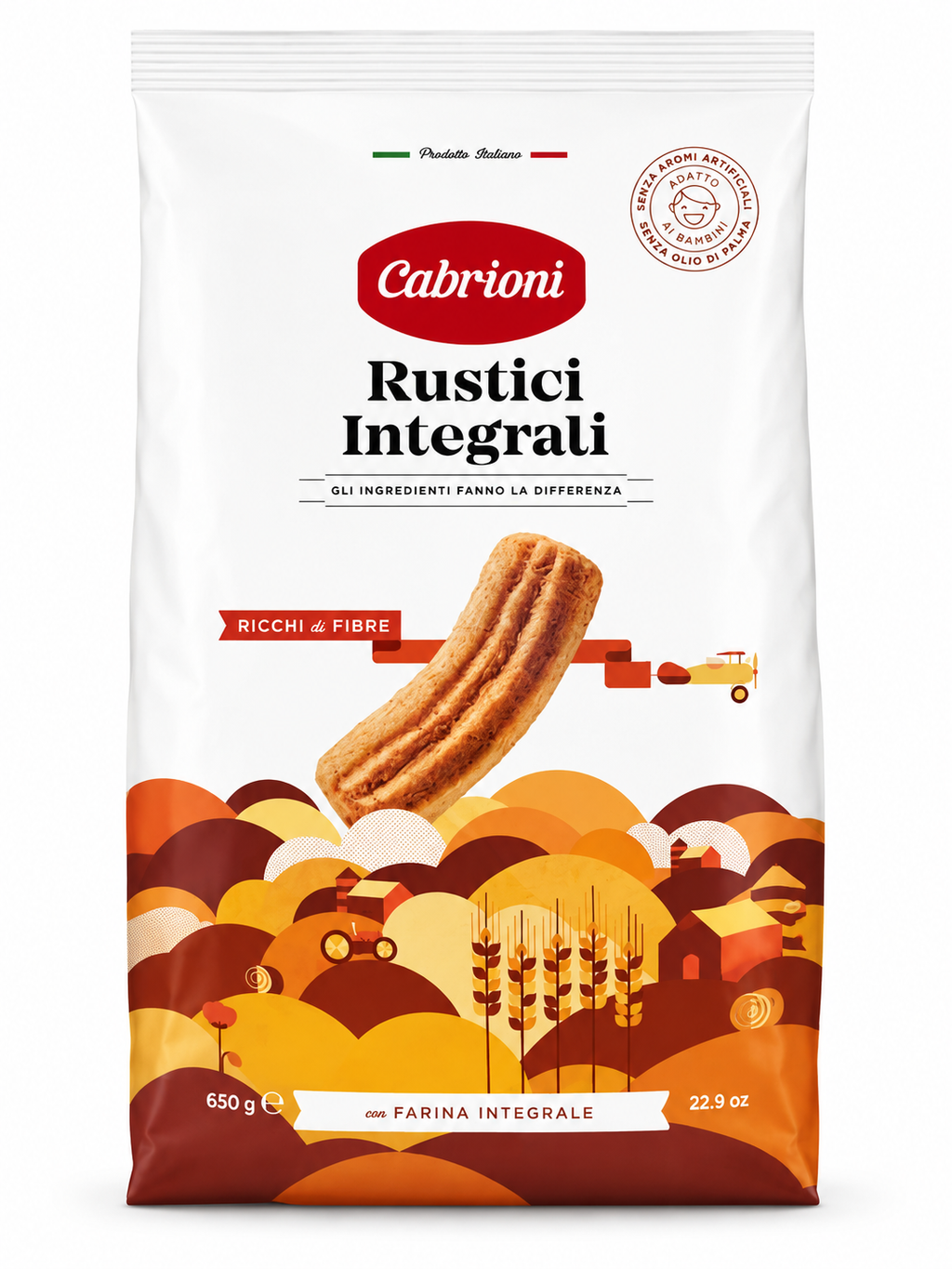 Cabrioni Rustici Integrali Whole Wheat Cookies – 22.9 oz (650 g)