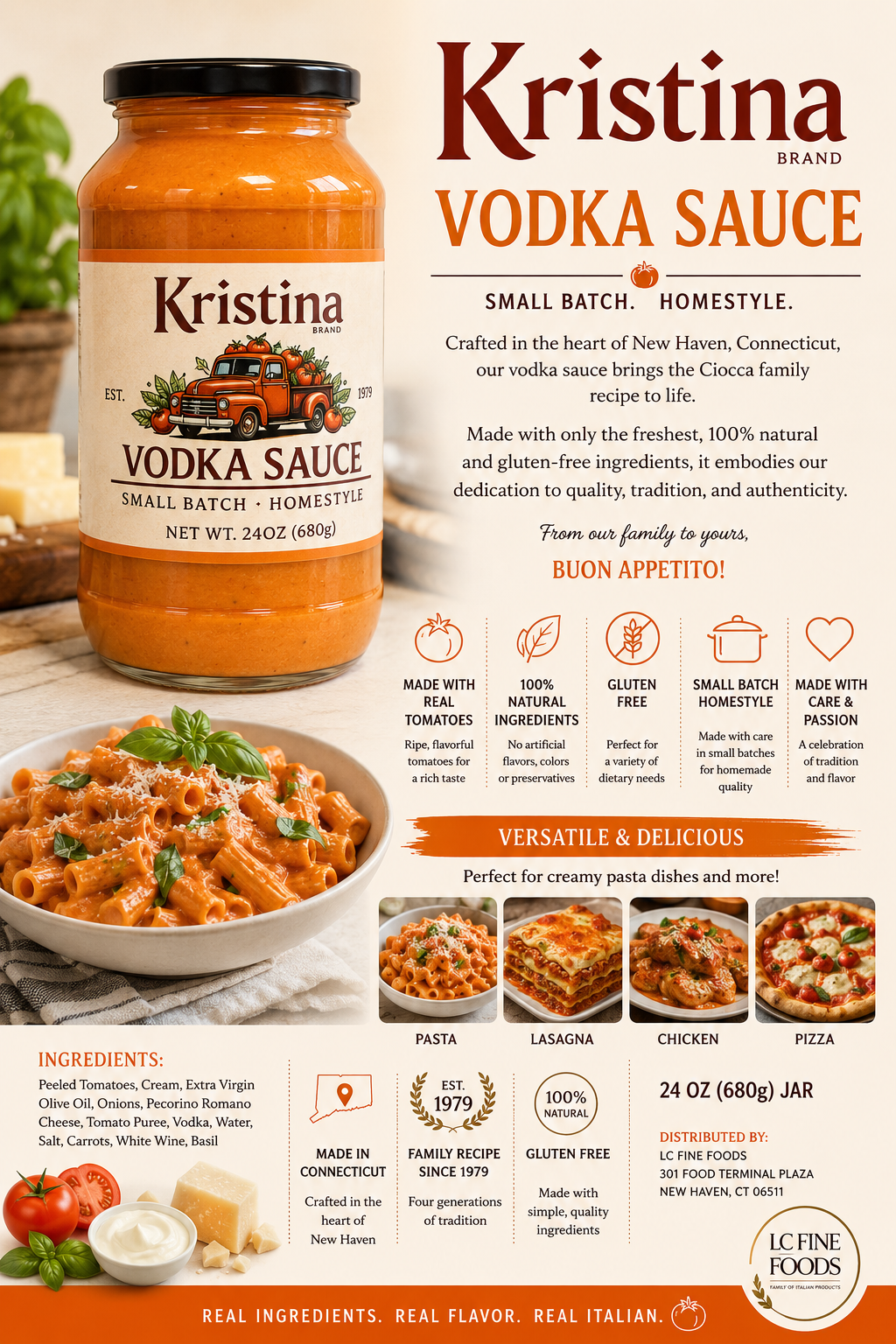 Kristina Brand Vodka Sauce 24oz
