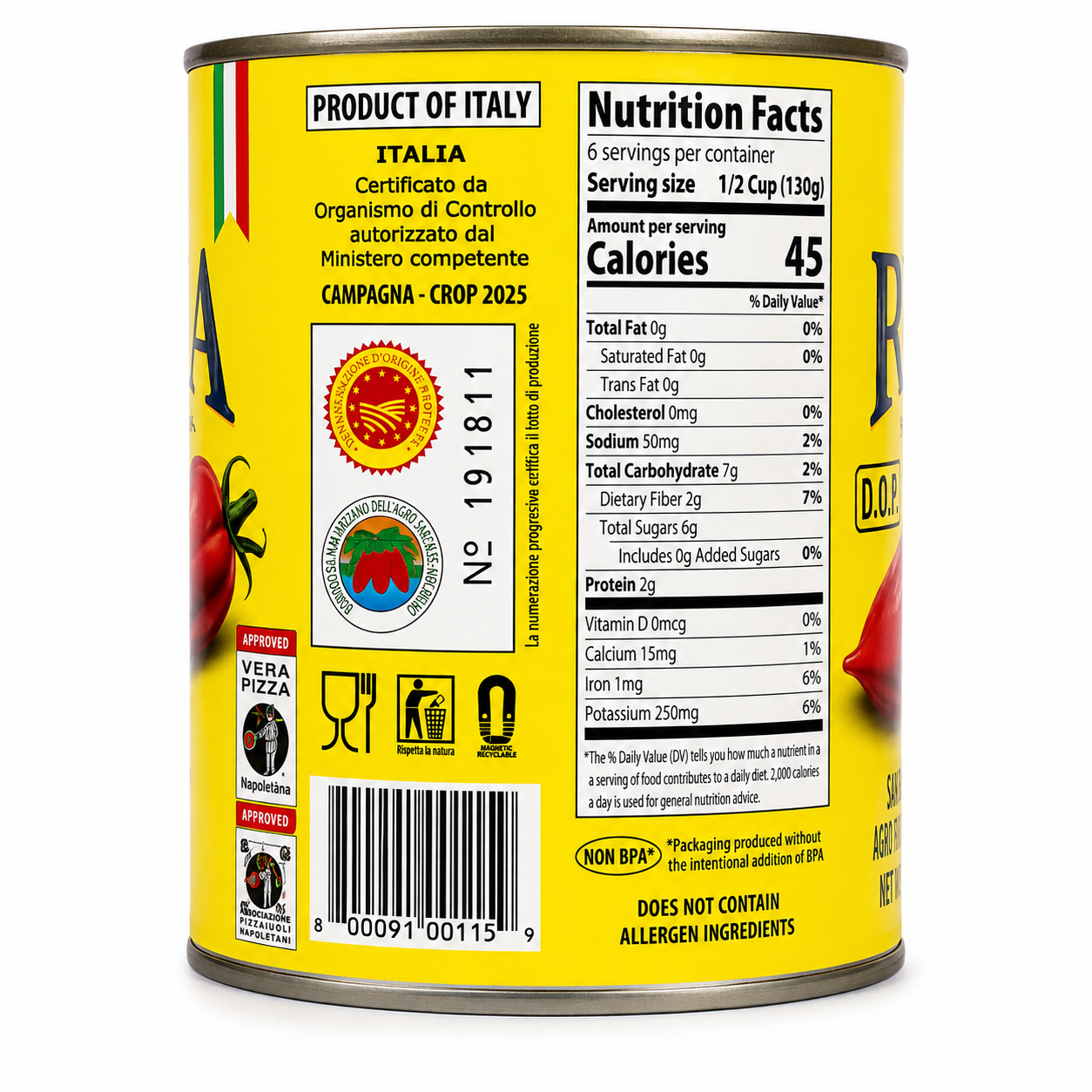 REGA D.O.P San Marzano Tomato 28oz