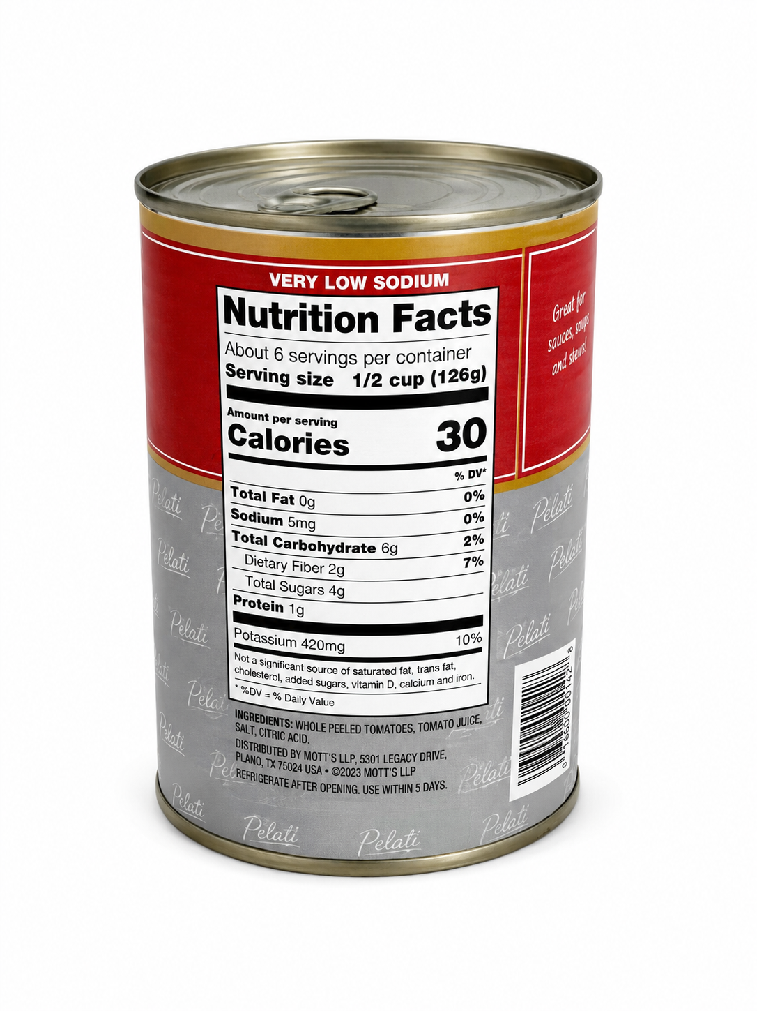 Mutti Whole Peeled Tomato 28oz
