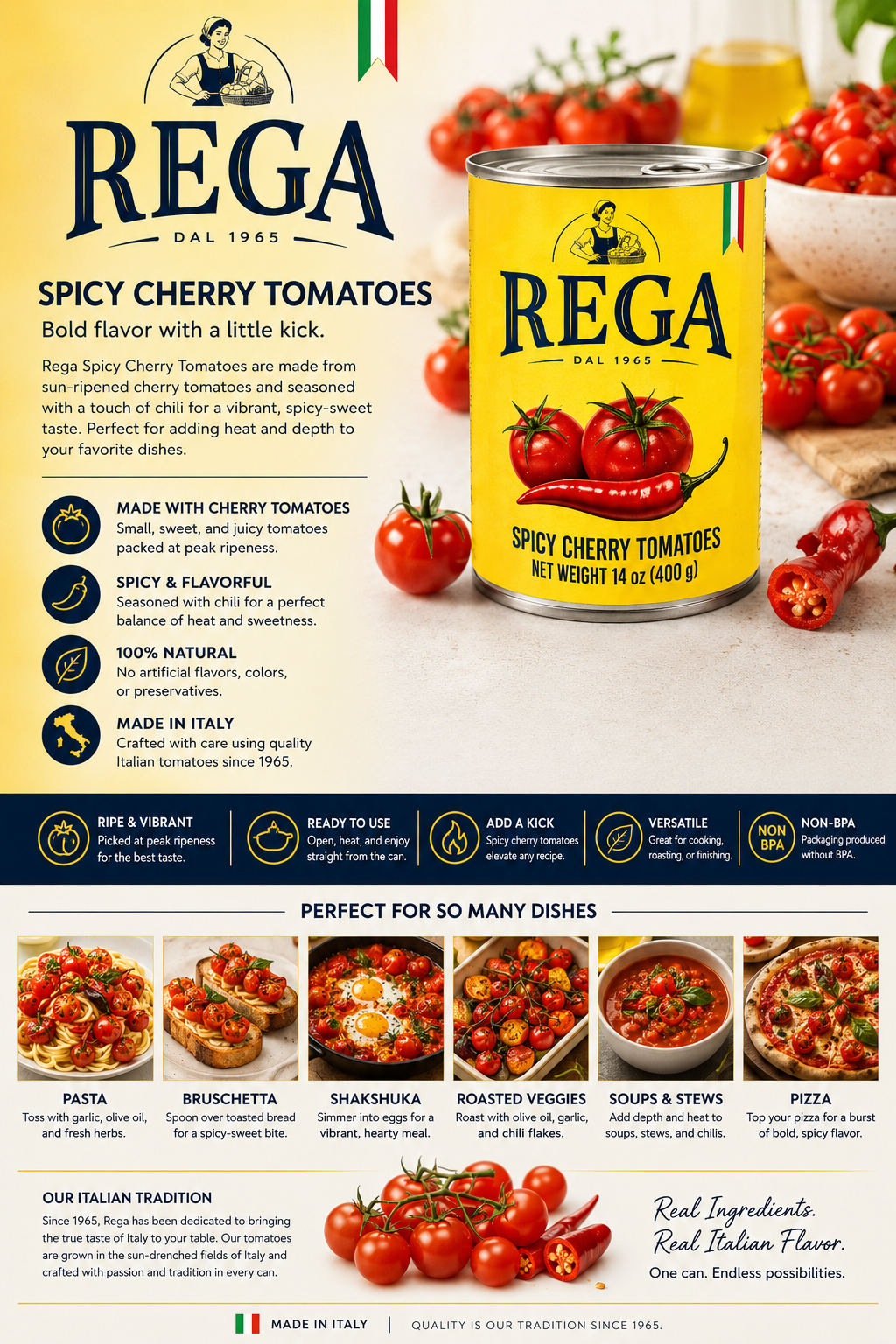 REGA Spicy Cherry Tomatoes 14oz