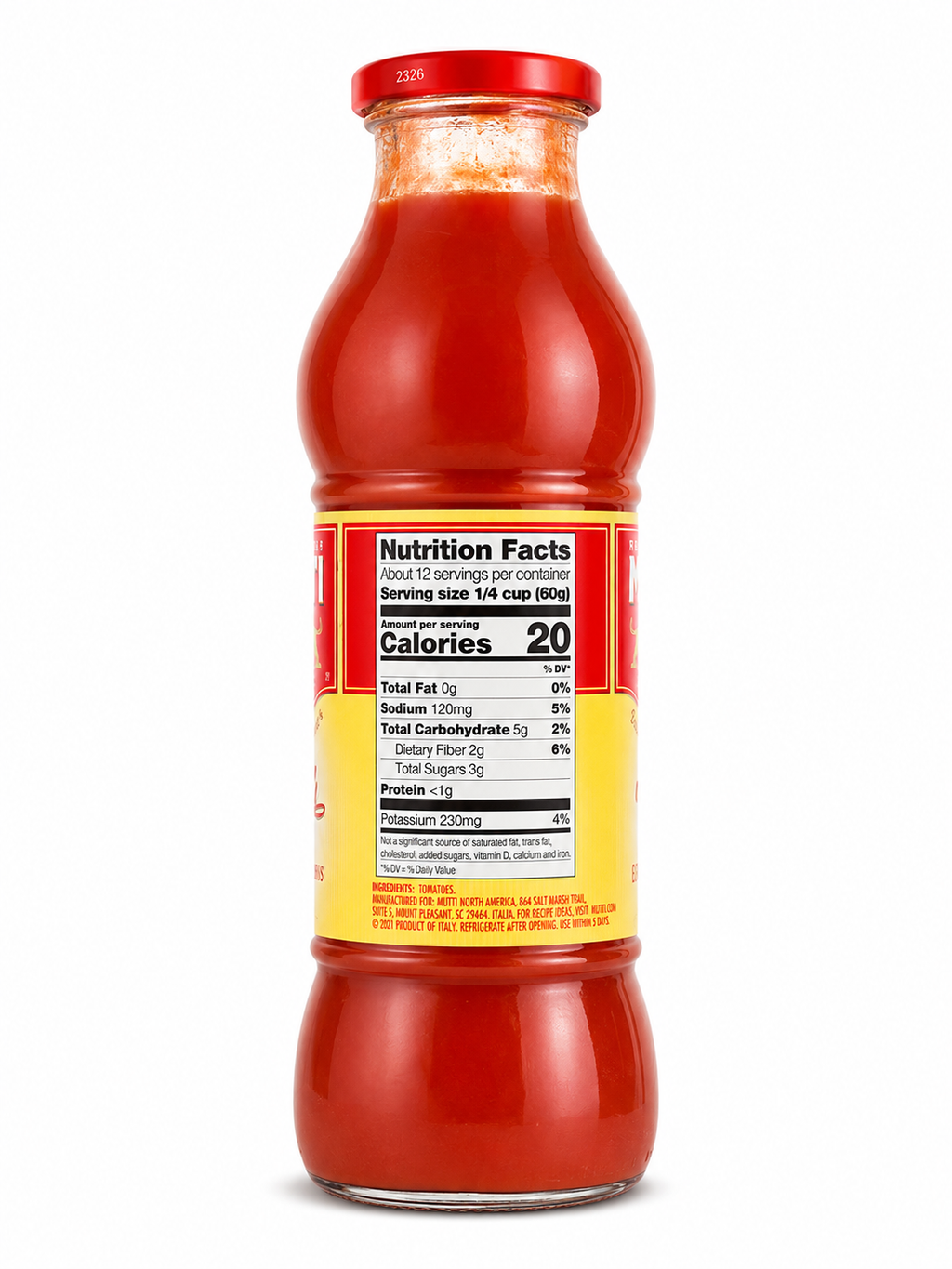 Mutti Passata Fine Tomato Purée – 24.5 oz (700g)
