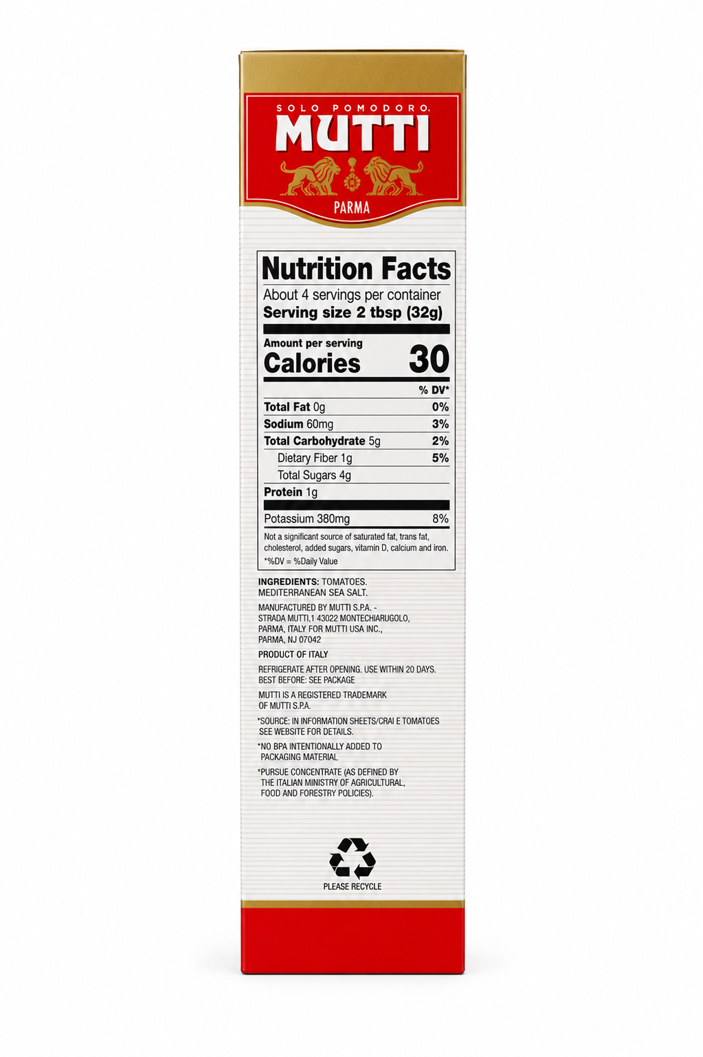 Mutti Double Concentrated Tomato Paste Tube – 4.5 oz