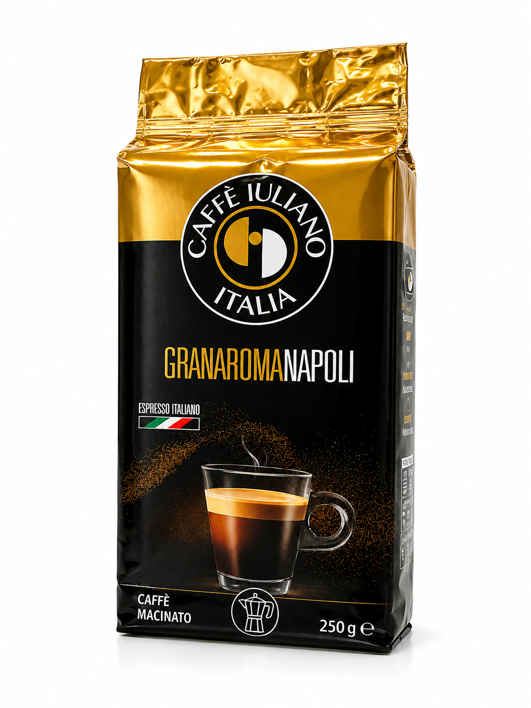 Caffè Iuliano Granaroma Napoli Ground Italian Coffee – 250g