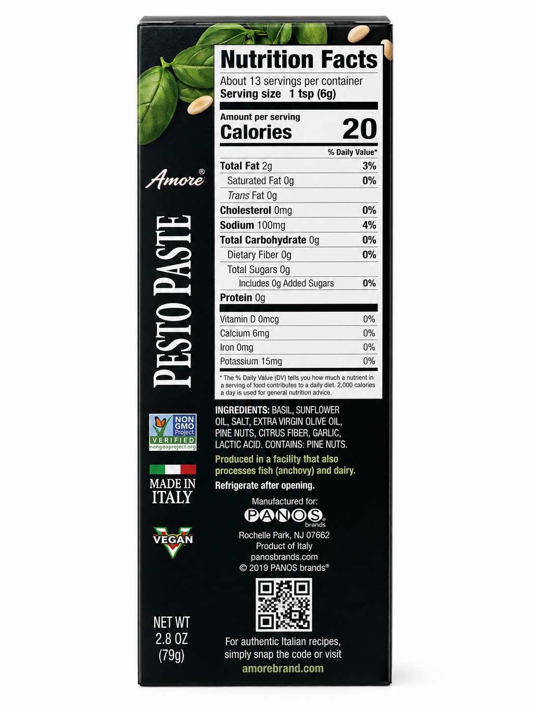 Amore Pesto Paste – 2.8 oz