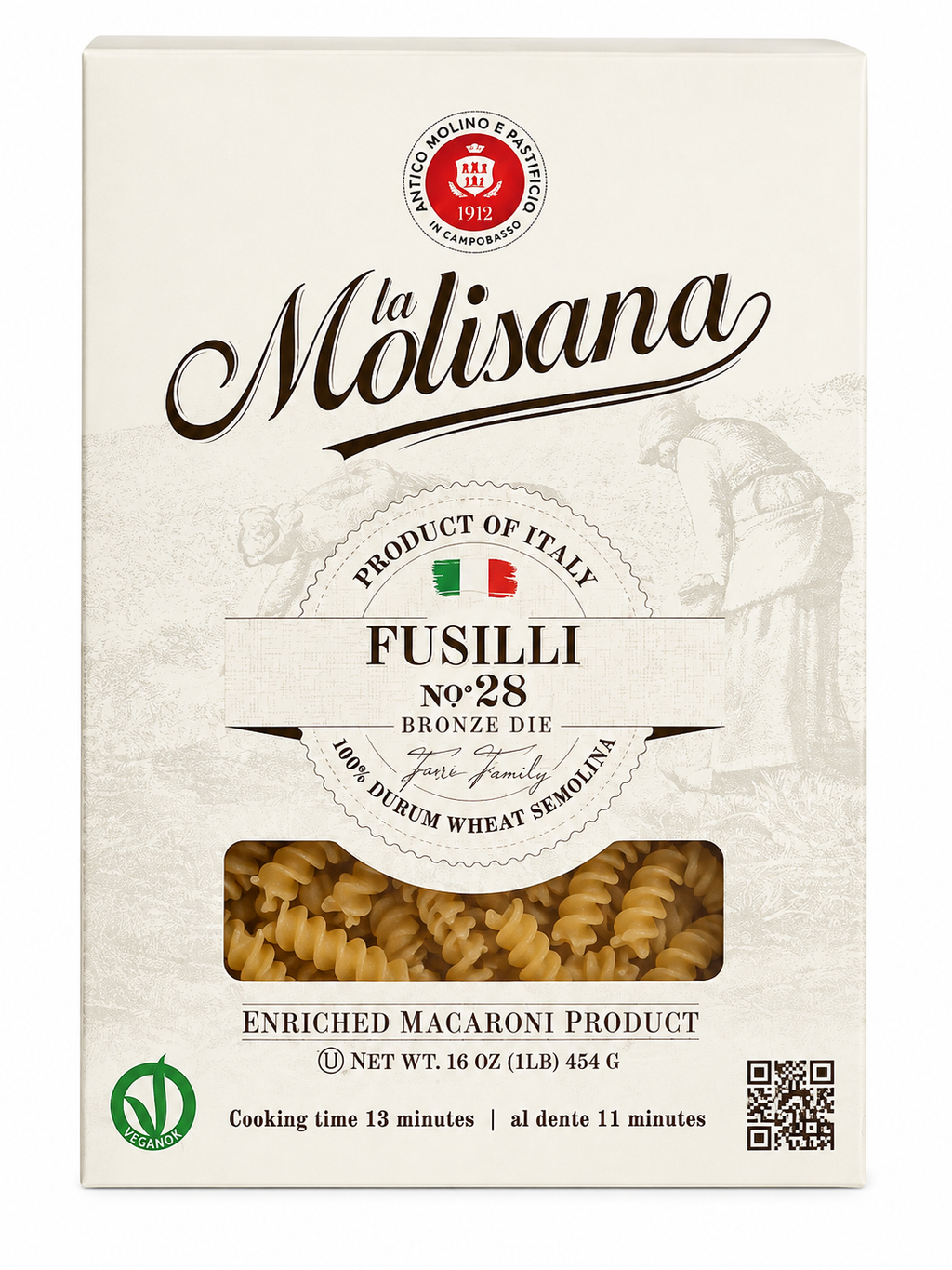 La Molisana Penne Ziti Rigate No. 20 – Bronze Die Italian Pasta, 16 oz