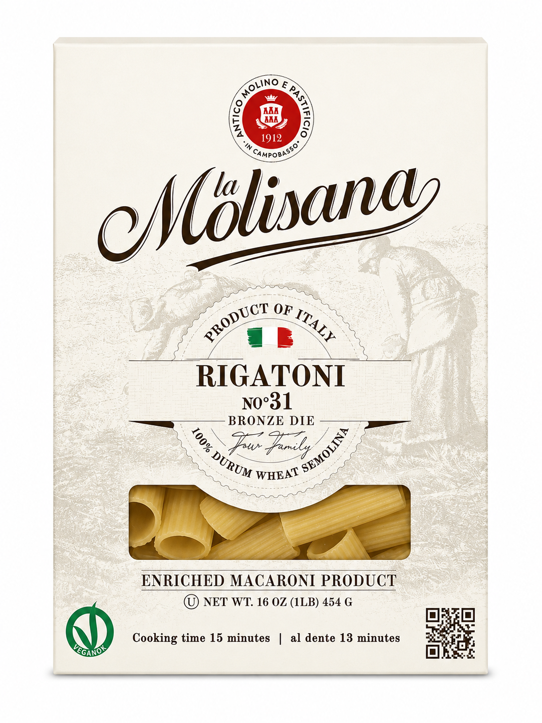 La Molisana Italian Pasta Variety Bundle – 5 Classic Cuts, 1 lb Each