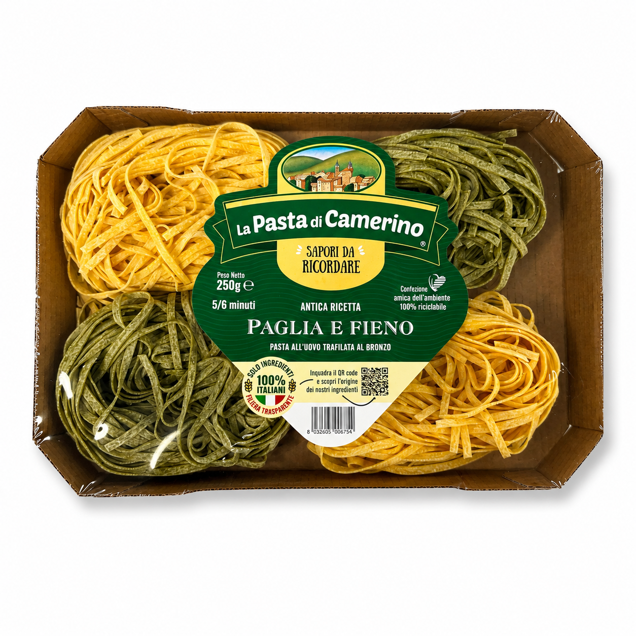 Pasta di Camerino Paglia e Fieno – Spinach & Egg Tagliatelle, 250g