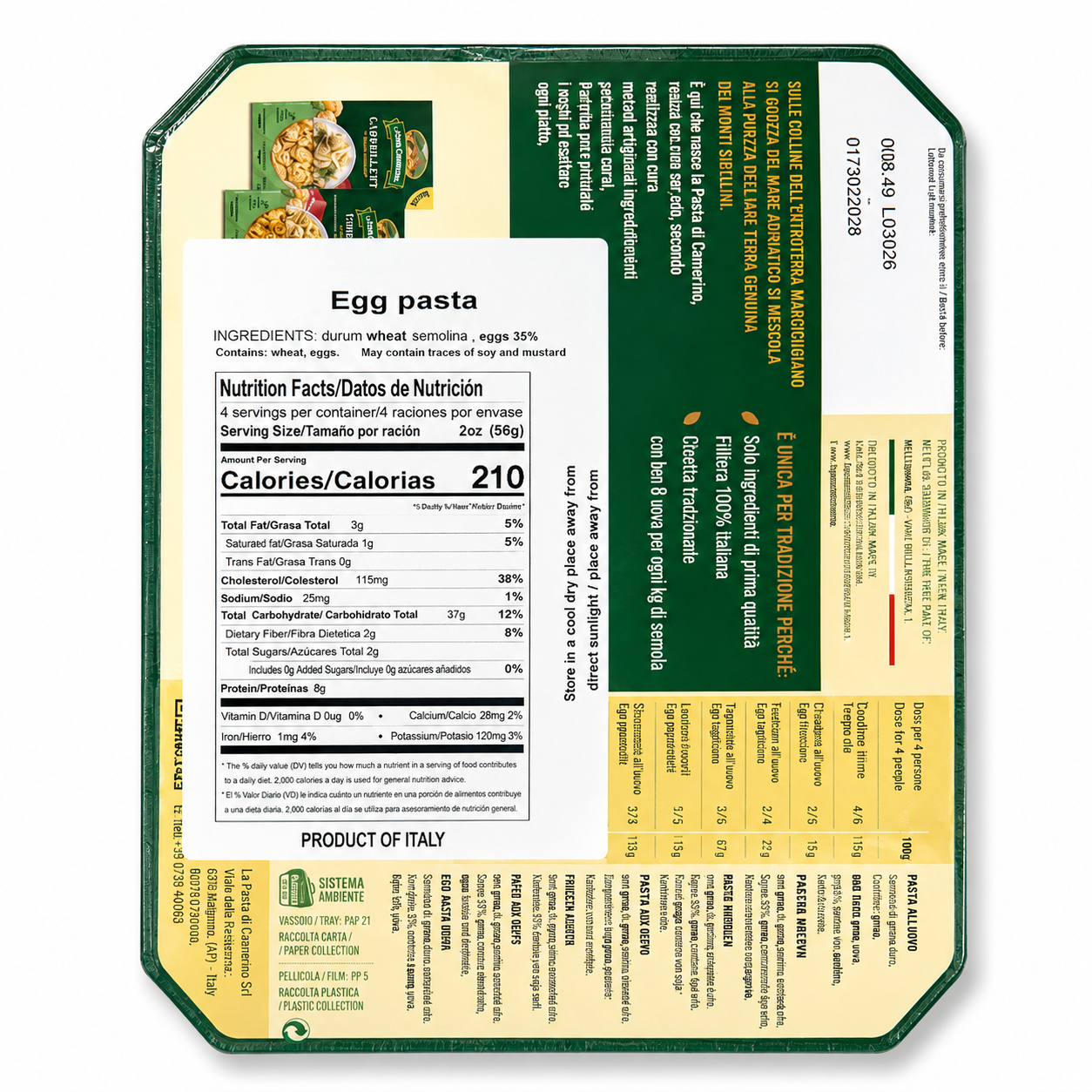 Pasta di Camerino Fettuccine – Traditional Italian Egg Pasta, 250g