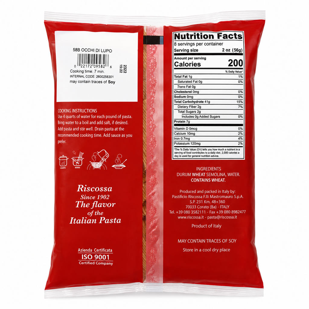 Riscossa Occhi di Lupo Pasta – 1 lb