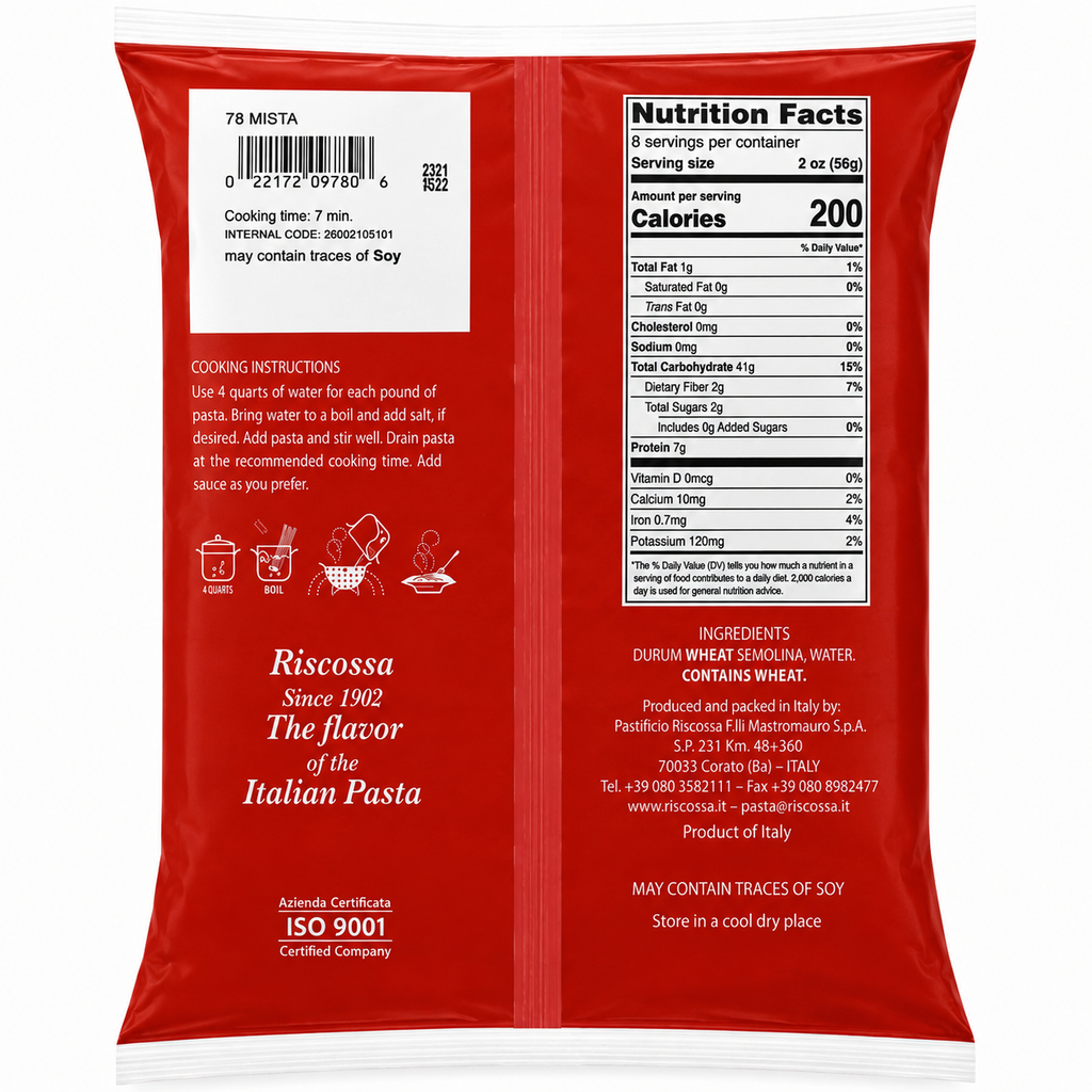 Riscossa Pasta Mista – Mixed Italian Pasta, 1 lb