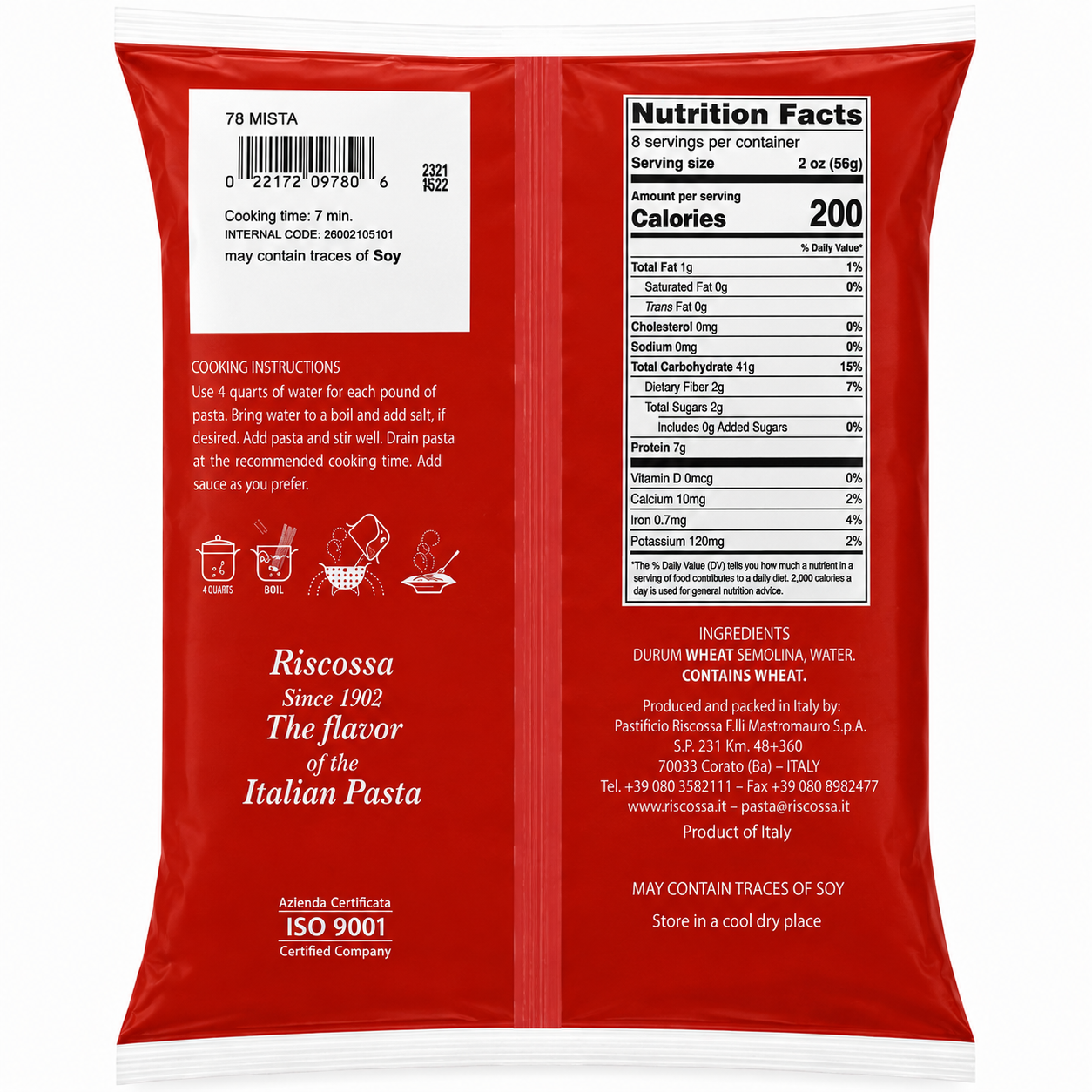 Riscossa Pasta Mista – Mixed Italian Pasta, 1 lb