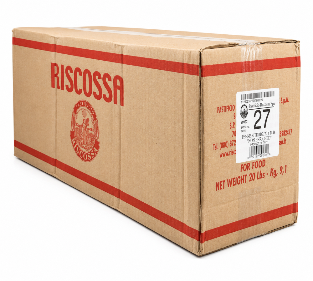 Riscossa Penne Ziti Rigate N°27 – 20 x 1 lb Case