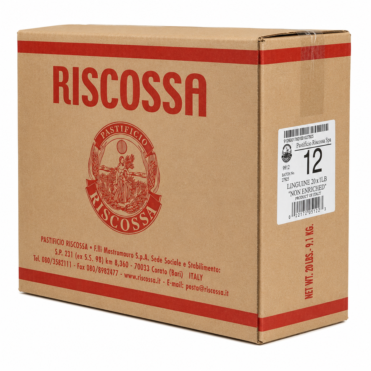 Riscossa Linguine No. 12 – 20 x 1 lb Case