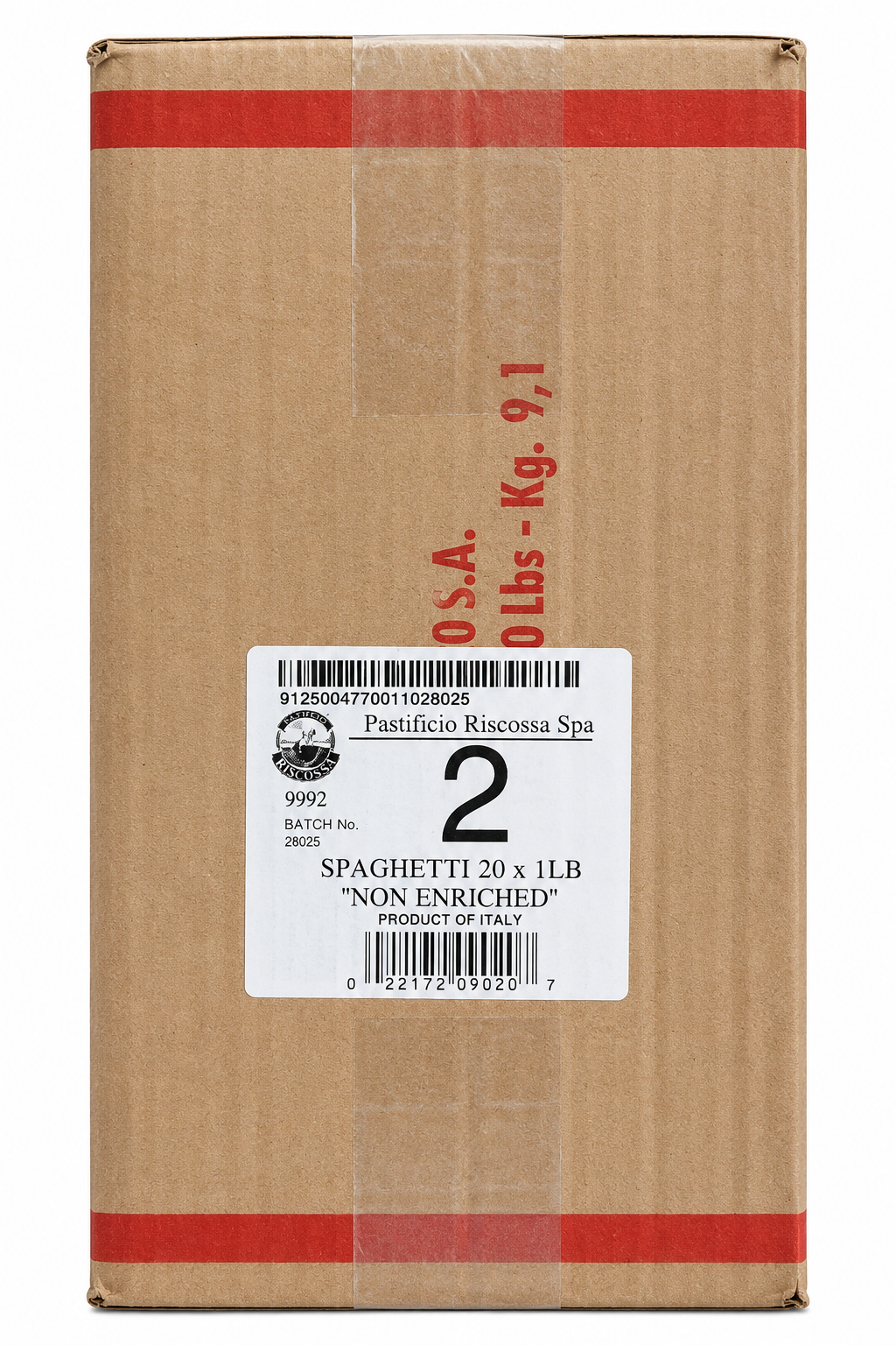 Riscossa Spaghetti No. 2 – 20 x 1 lb Case