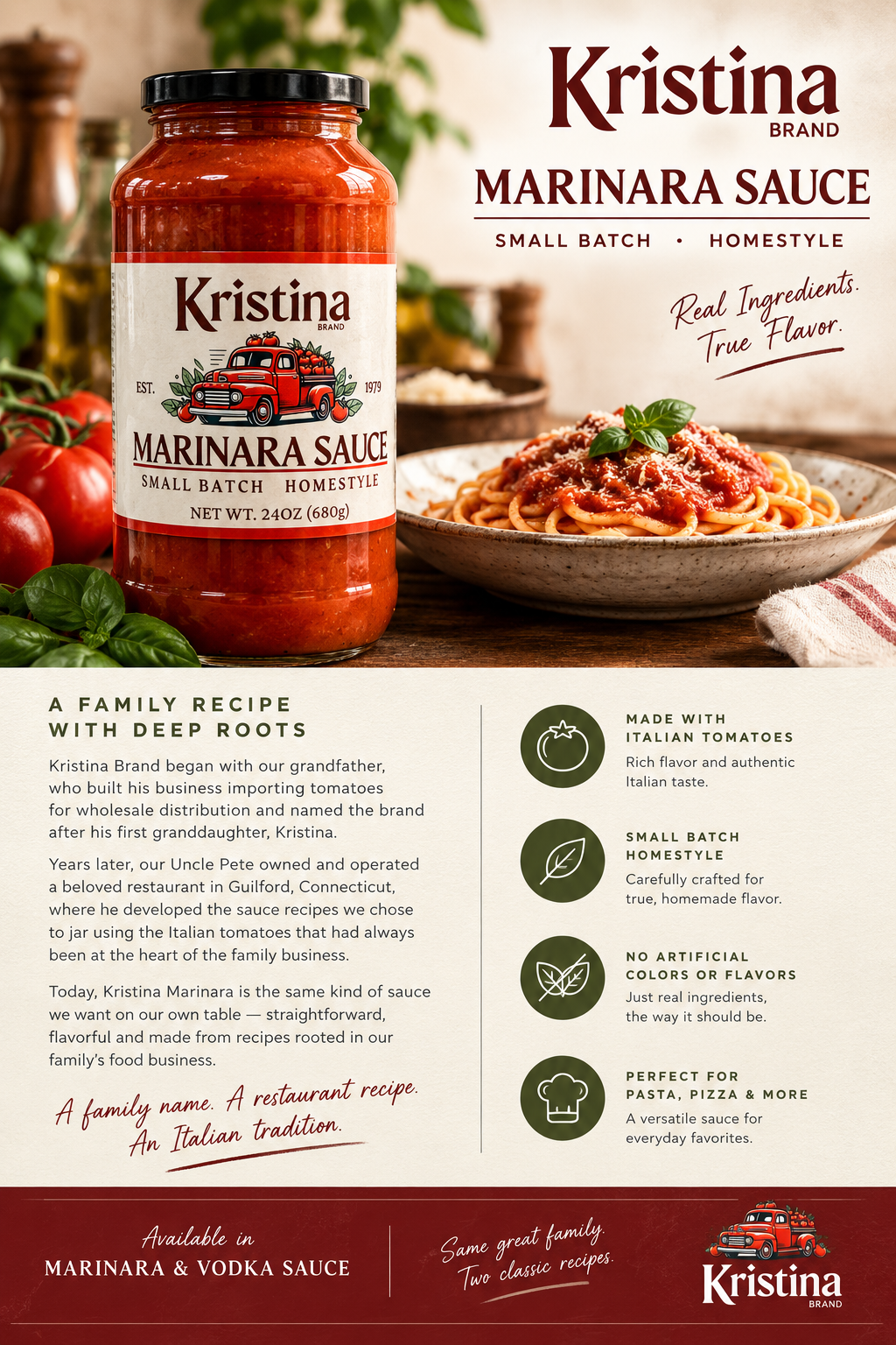 Kristina Brand Marinara Sauce 24oz